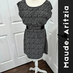 Maude (ARITZIA) cinched waist mini dress with peek a boo back